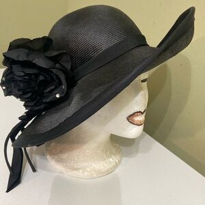 Beautiful Black Dress Church Hat by Jack McConnell